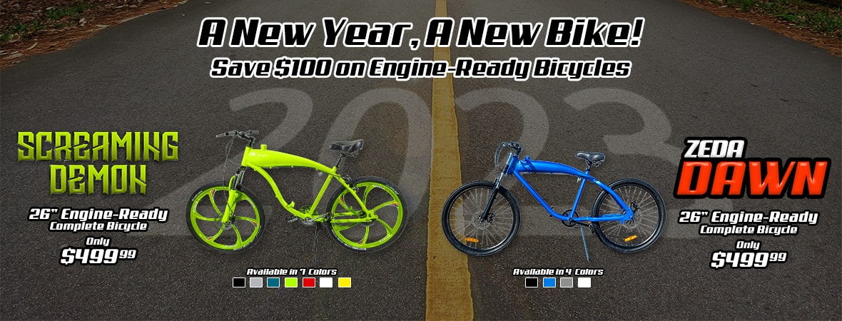 A New Year, A New Bike! Save $100 on Engine-Ready Bicycles