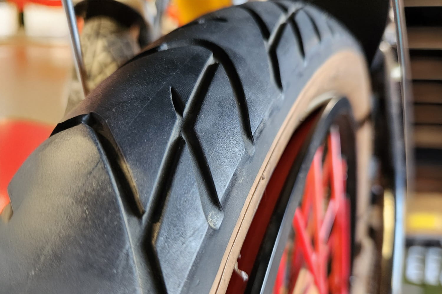 Bike Tire Tread Close-Up