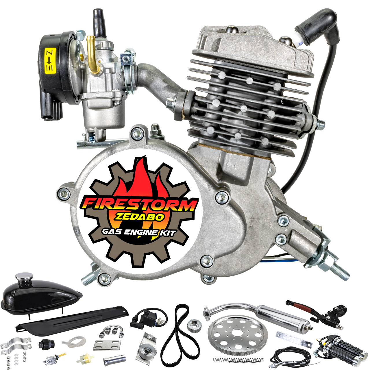 Zeda 80 CNC T Belt Drive Complete 2 Stroke 80cc Bicycle Engine Kit Firestorm Edition Reviews Shopper Approved