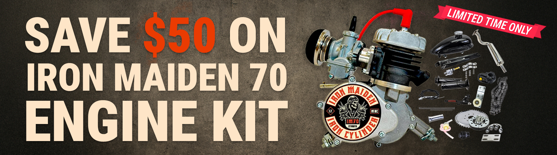 Save $50 on Iron Maiden 70 Engine Kits!