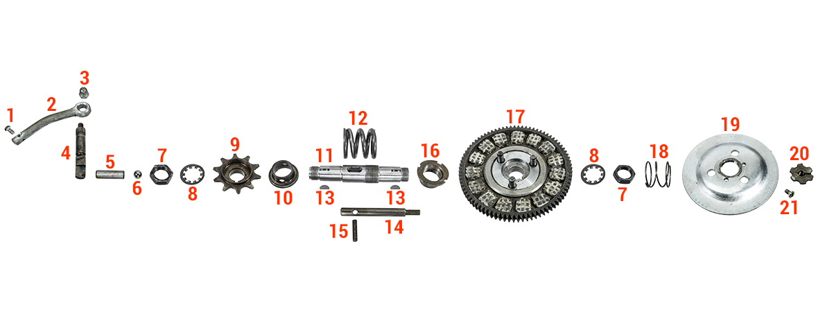 Zeda Clutch Exploded View