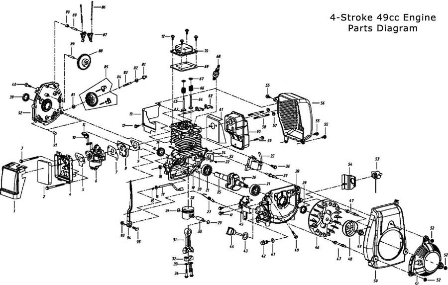 4 Stroke 49cc Engine Parts